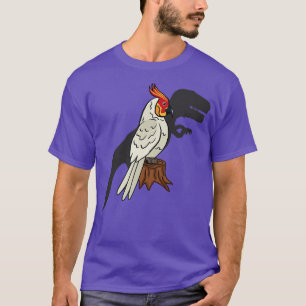 Cute Screaming Parrot Funny TRex Cockatiel Birb me T Shirt