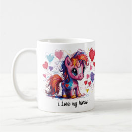 Cute Scribble Pony 1 Kaffemugg