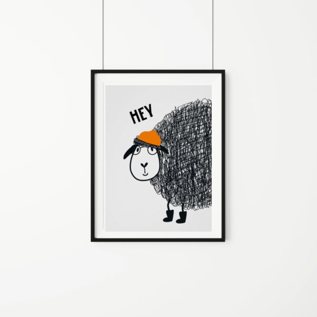 Cute Scribbles Får Kids Poster (Skapare uppladdad)