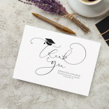 Cute Script Calligraphy Studenten Tack