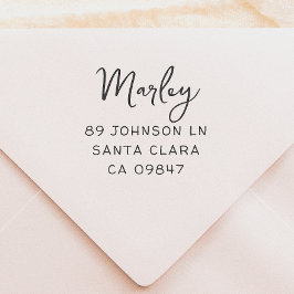 Cute Script-familjen Namn & Adress Stämpel