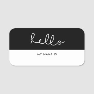 Cute script Hej min namn är Torr radering Namnbricka