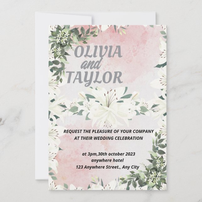 Cute Script-inbjudan Bröllop Julkort (Framsida)