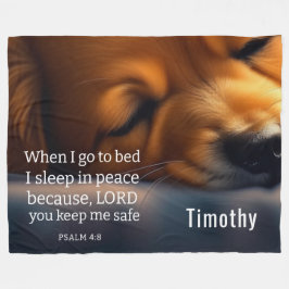 Cute Scripture Puppy Fleecefilt