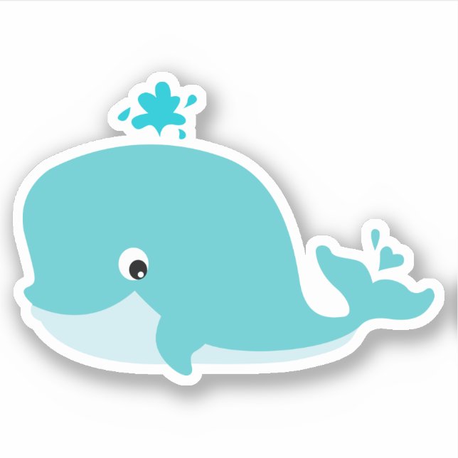 Cute sea animal, baby val klistermärken (Framsida)