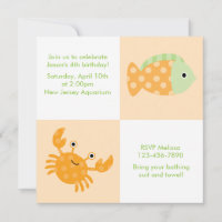 Cute Sea Animals Sommar och Beach Birthday