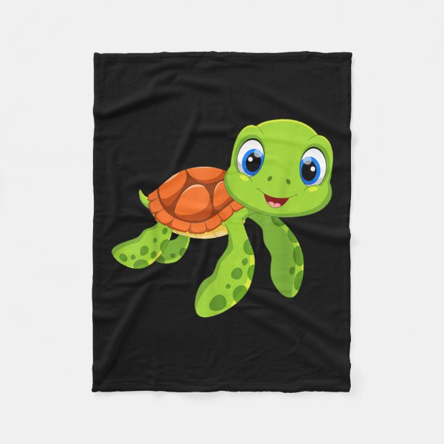 Cute Sea Baby Turtle Gift Fleecefilt (Framsidan)