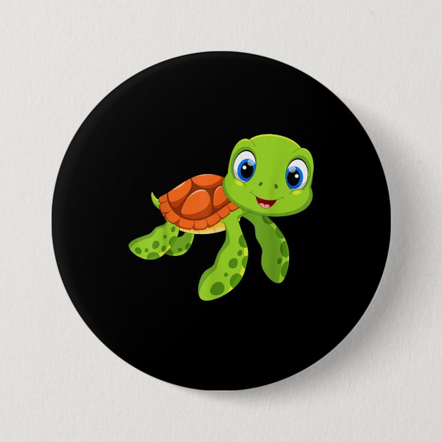 Cute Sea Baby Turtle Gift Knapp (Framsida)