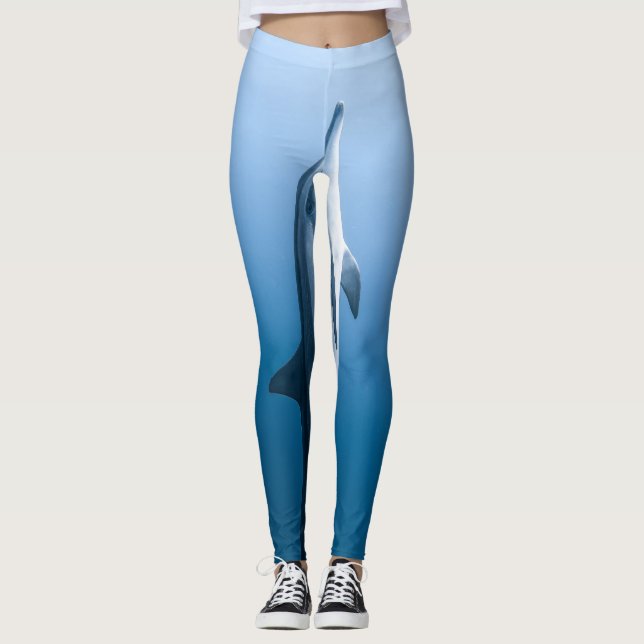 Cute Sea Dolphin Leggings (Framsida)