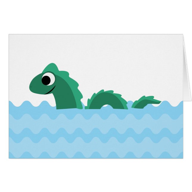 Cute Sea Monster OBS Kort (Framsidan Horizontal)