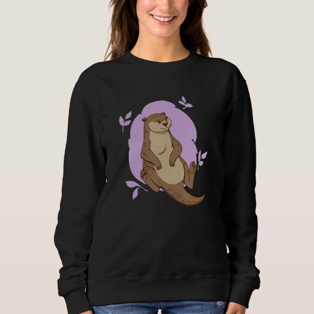 Cute Sea Otter 2 T Shirt (Framsida)