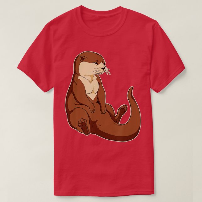 Cute Sea Otter - 2 T Shirt (Design framsida)
