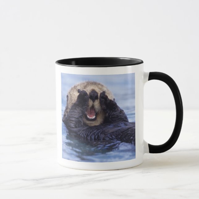 Cute Sea Otter | Alaska, Förenta staterna Mugg (Höger)