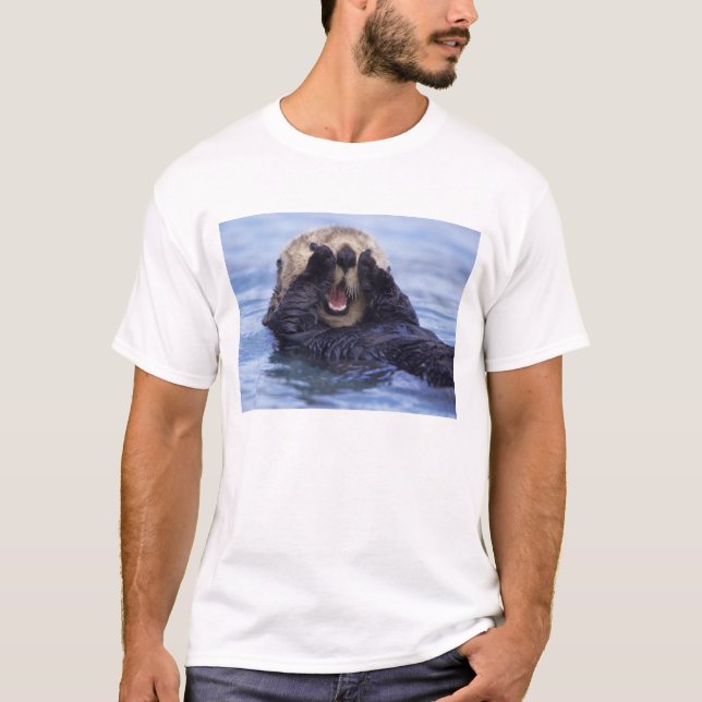 Cute Sea Otter | Alaska, Förenta staterna T Shirt (Framsida)