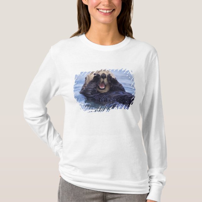 Cute Sea Otter | Alaska, Förenta staterna Tee (Framsida)