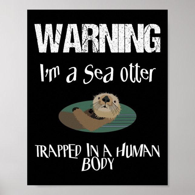Cute Sea Otter Halloween Easy Lazy Costume Gag Par Poster (Framsidan)