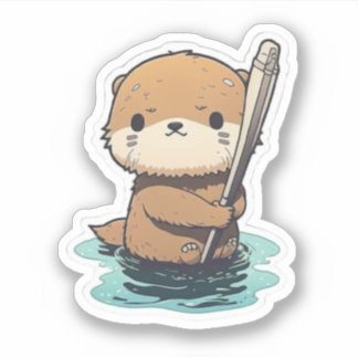 Cute Sea Otter Sticker Klistermärken