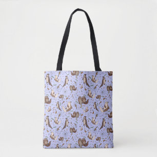 Cute Sea Otter Tote Bag Tygkasse
