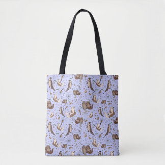 Cute Sea Otter Tote Bag Tygkasse