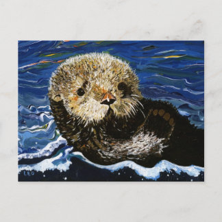 Cute Sea Otter Vykort