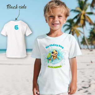 Cute Sea Turtle Birthday Boys T-Shirt