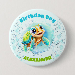 Cute Sea Turtle for Boy's Birthday Knapp
