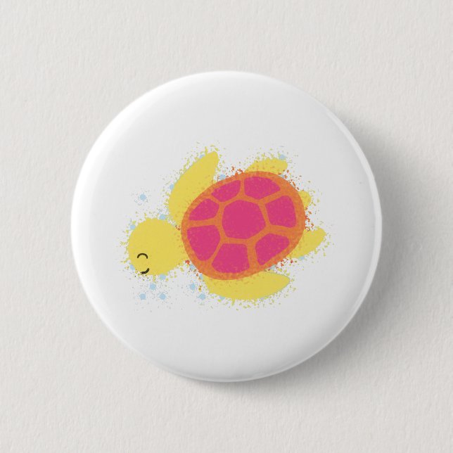 Cute Sea Turtle Knapp (Framsida)