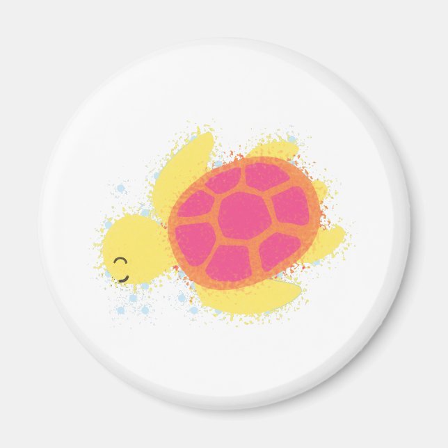 Cute Sea Turtle Magnet (Framsidan)