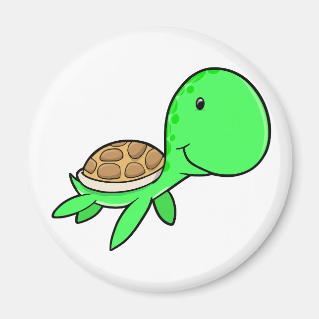 Cute Sea Turtle Magnet (Framsidan)