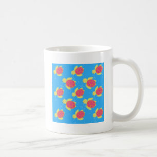Cute Sea Turtle Mönster Kaffemugg