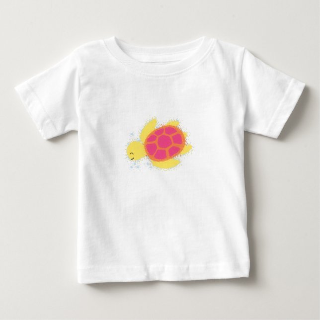 Cute Sea Turtle T Shirt (Framsida)