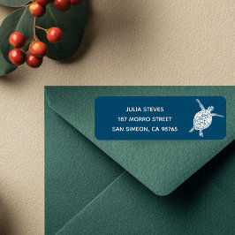 CUTE Sea Turtle Tortoise Honu Mailing Returadress Etikett