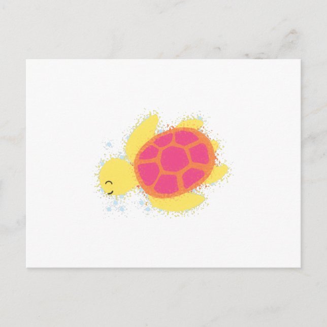 Cute Sea Turtle Vykort (Framsida)