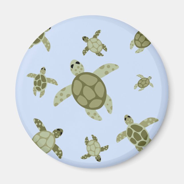 Cute Sea Turtles Magnet (Framsidan)