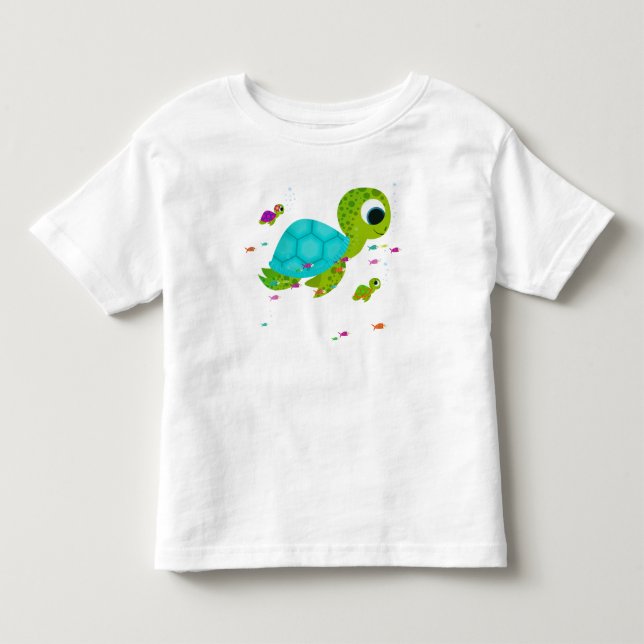 Cute Sea Turtles T Shirt (Framsida)