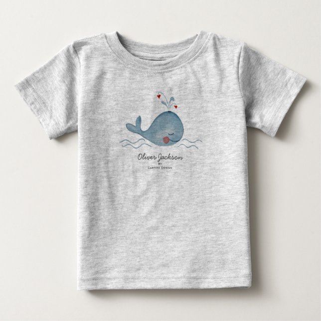 Cute Sea Whale | Pojke | T-shirt (Framsida)