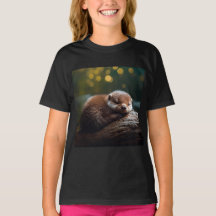 Cute Seaeping Otter T Shirt - Cute Animal Shirts