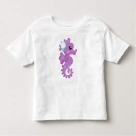 Cute Seahorse, Lila Seahorse, Starfish, Seashell T Shirt