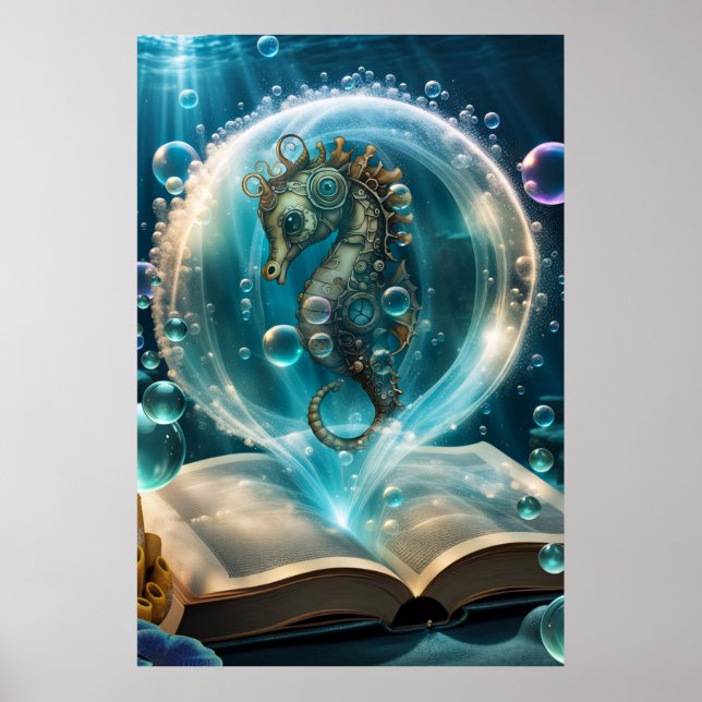 Cute seahorse poster (Framsidan)