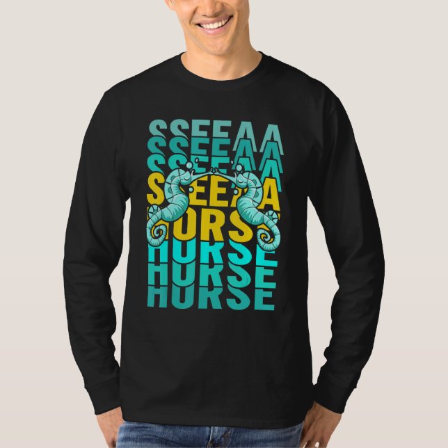 Cute Seahorse T Shirt (Framsida)