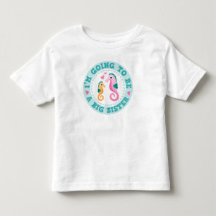 Cute Seahorse tecknad Im ska bli storsyster Tee