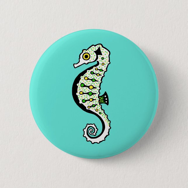 Cute SEAHORSE- Wildlife - Nature - Aqua Knapp (Framsida)