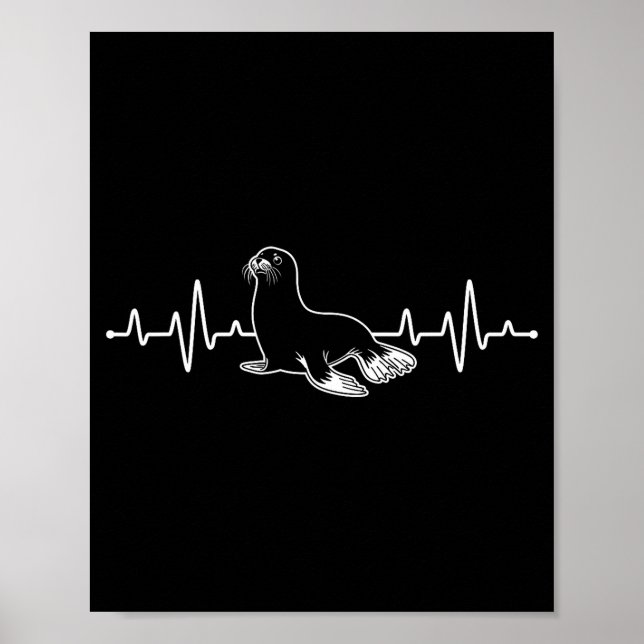 Cute Seal Art For Men Women Kids Sea Lion Seal Lov Poster (Framsidan)