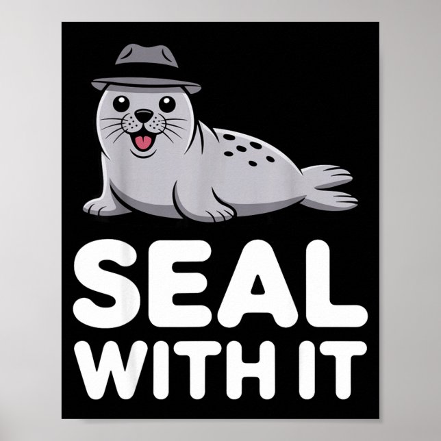 Cute Seal Costume For Men Women Kids Ocean Animal  Poster (Framsidan)