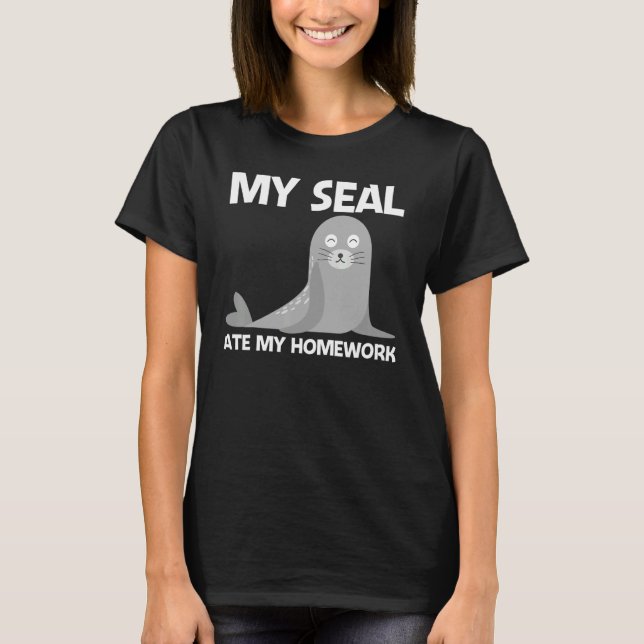 Cute Seal För barn Boys Sea Lejon Zoo Animal T Shirt (Framsida)