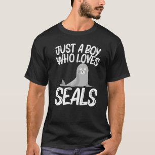 Cute Seal for Boys Kids Sea Lejon Zoo Animal T Shirt