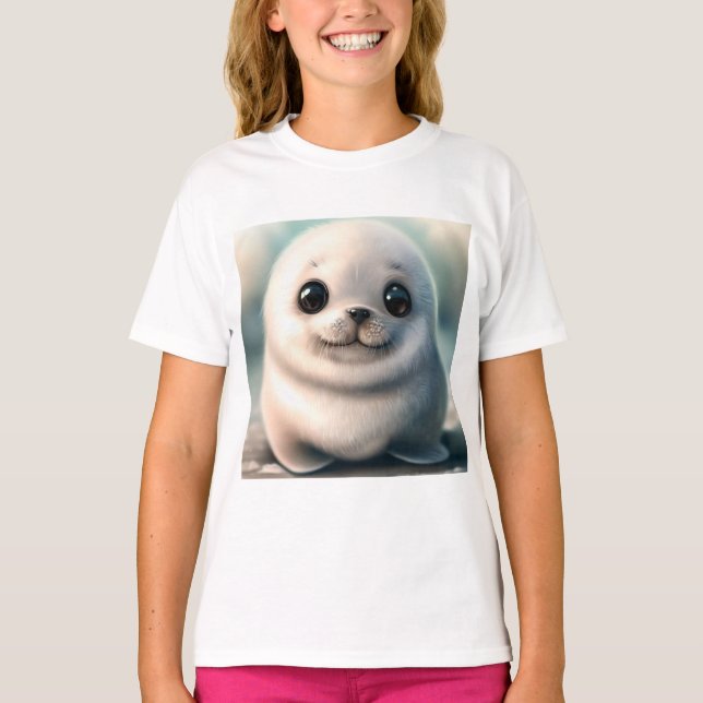 Cute Seal T Shirt - Cute Animal Shirts (Framsida)