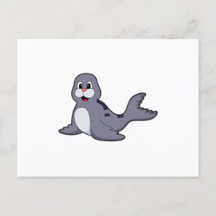 Cute Seal Vykort