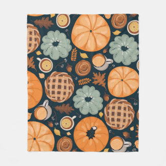 Cute seamless autumn pattern background fleecefilt