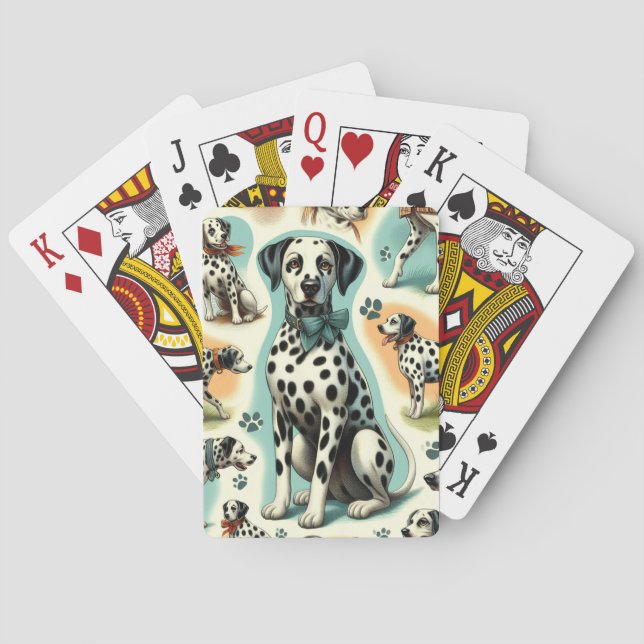 Cute Seamless Dalmatien Casinokort (Baksidan)